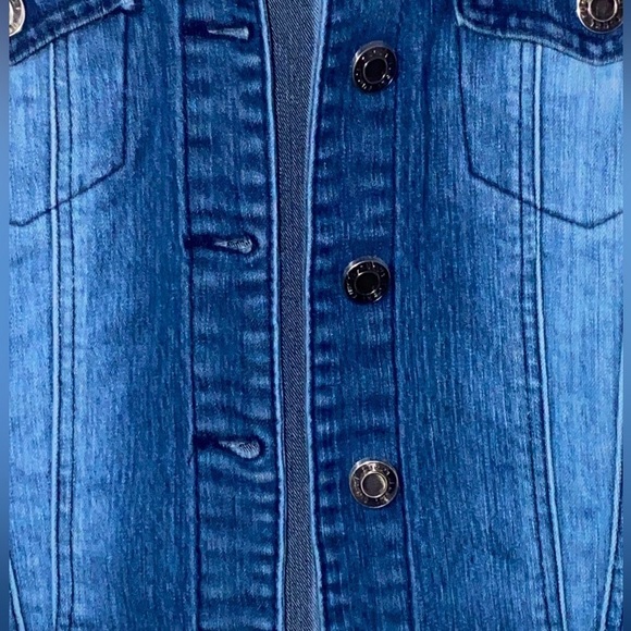 RUE21 Blue Denim Stripe Jacket Size L - Picture 3 of 5